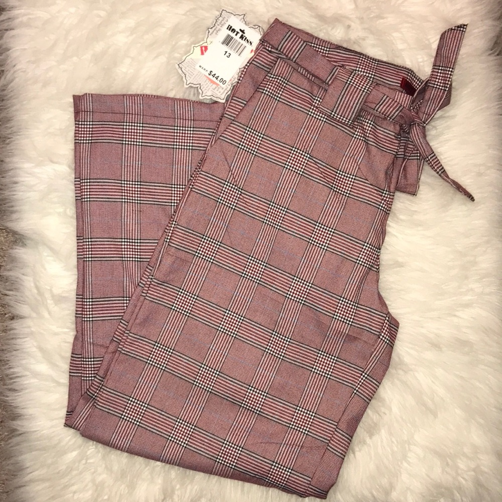 ❤️Hot Kiss 💋 Red Plaid pants